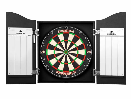 Mission Black Dartboard Cabinet